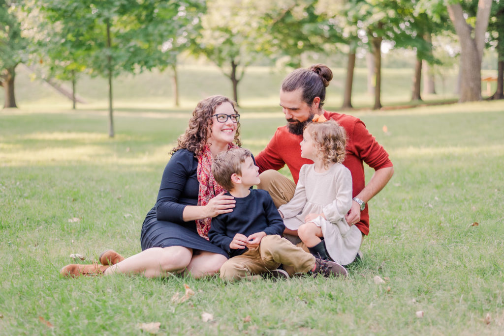 fall family session at Troy City Park