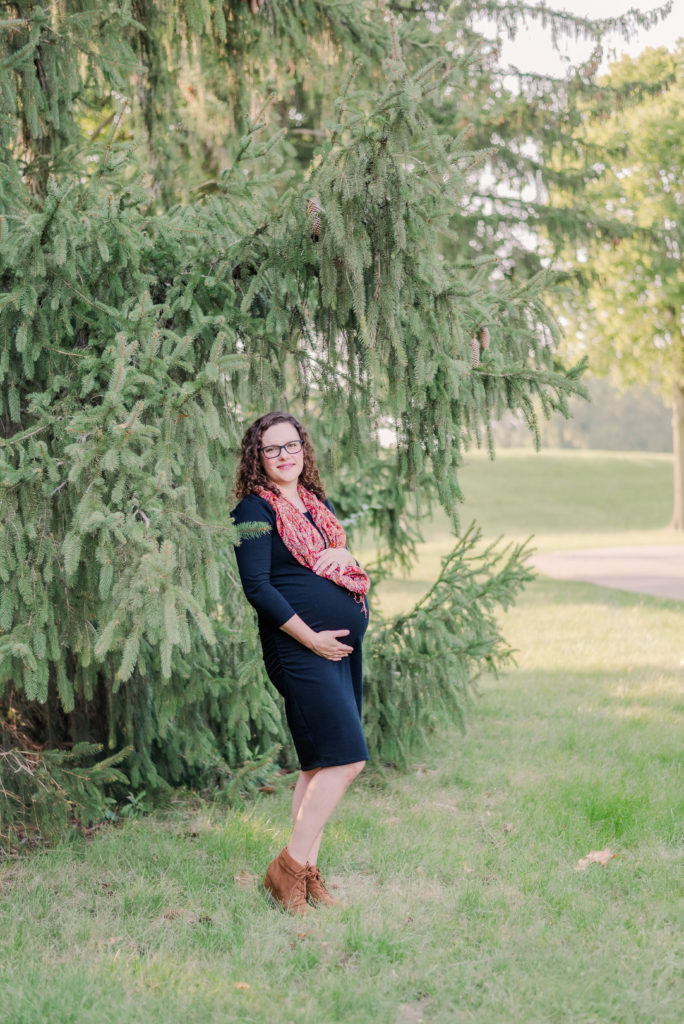 fall maternity session at Troy City Park