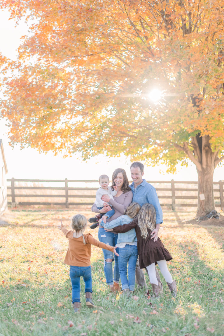 fall family farm photography