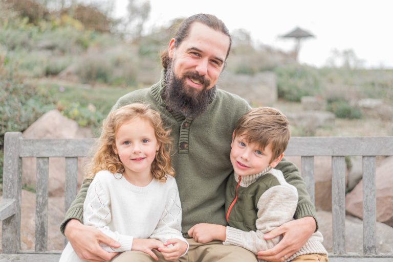 Dayton fall family photo session Cox arboretum