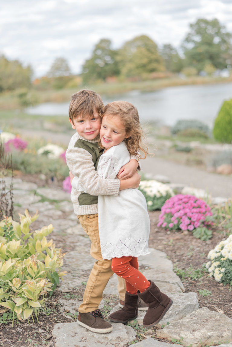 Dayton fall family photo session Cox arboretum