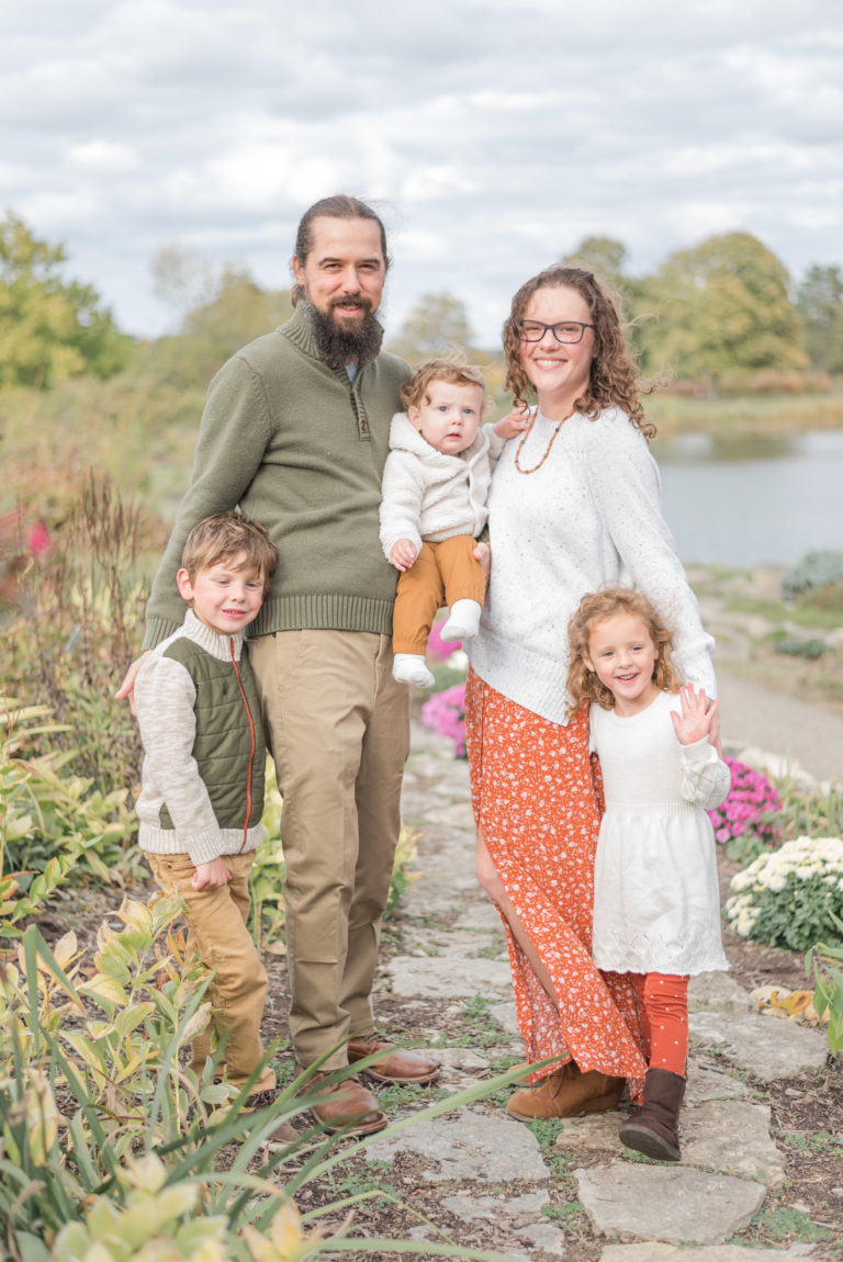 Dayton fall family photo session Cox arboretum