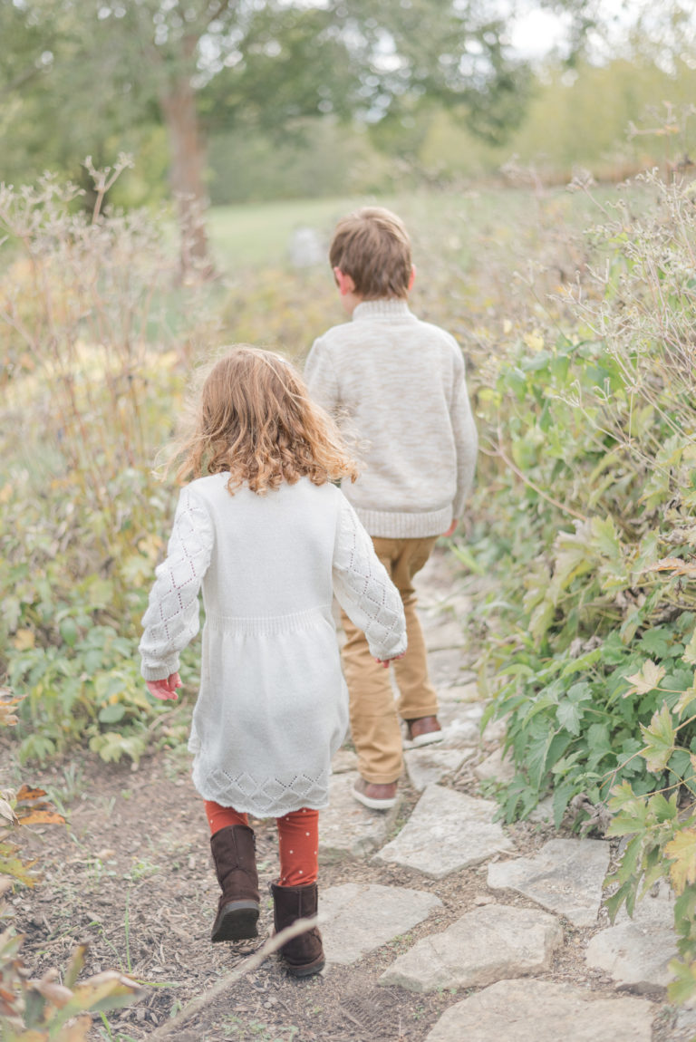 Dayton fall family photo session Cox arboretum
