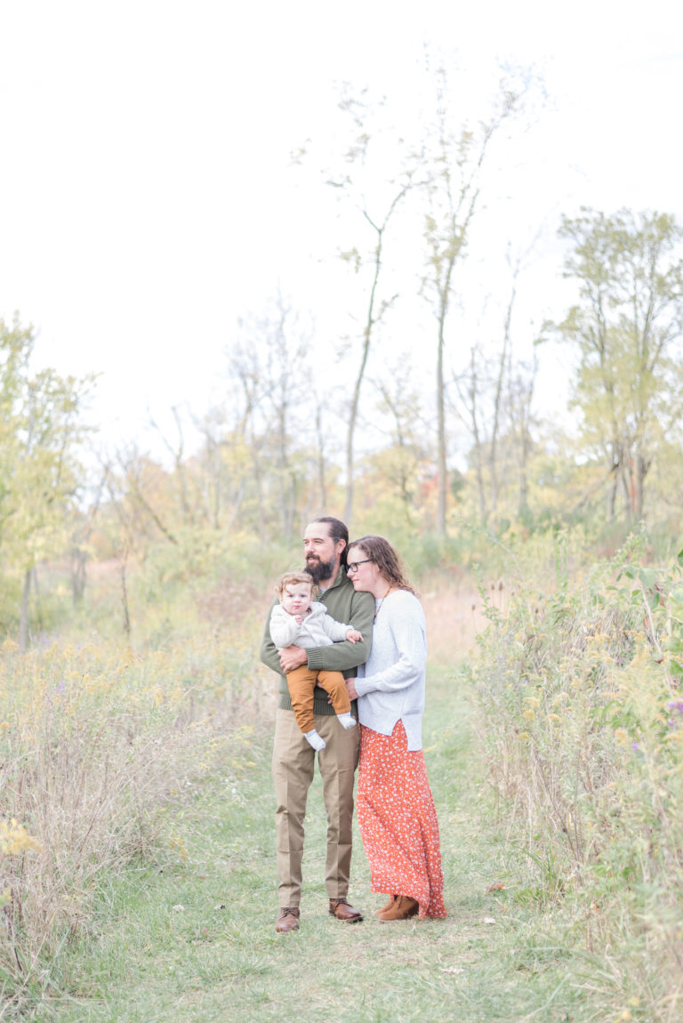 Dayton fall family photo session Cox arboretum