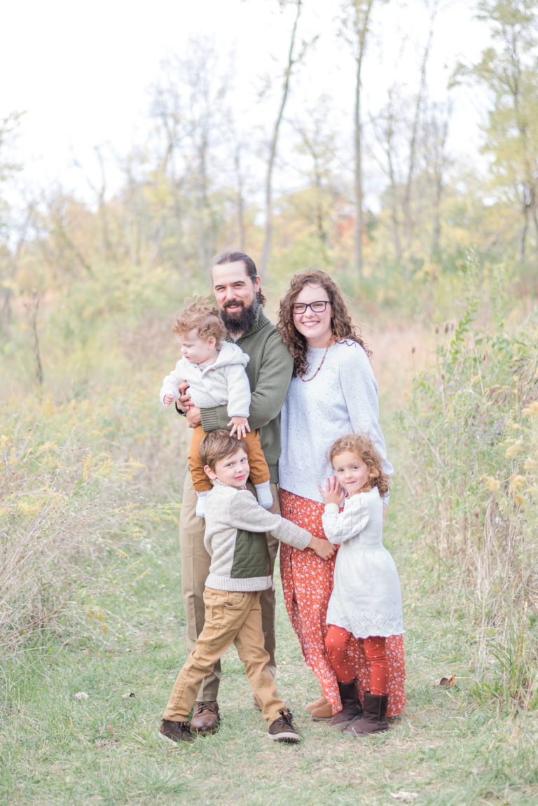 Dayton fall family photo session Cox arboretum