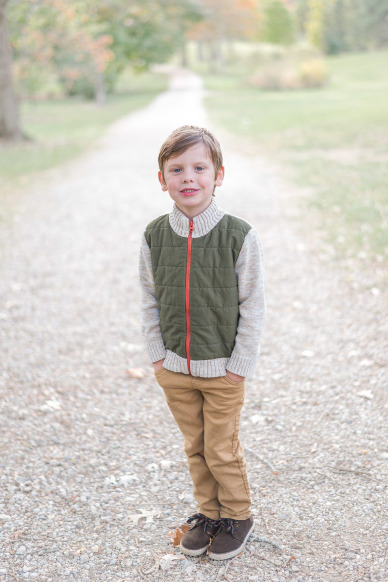 Dayton fall family photo session Cox arboretum