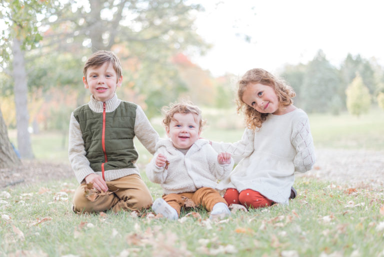 Dayton fall family photo session Cox arboretum