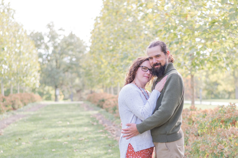 Dayton fall family photo session Cox arboretum